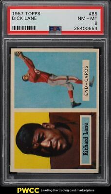 1957 Topps Football Dick Lane ROOKIE RC 85 PSA 8 NMMT