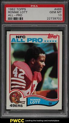 1982 Topps Football Ronnie Lott ROOKIE RC ALLPRO 486 PSA 10 GEM MINT