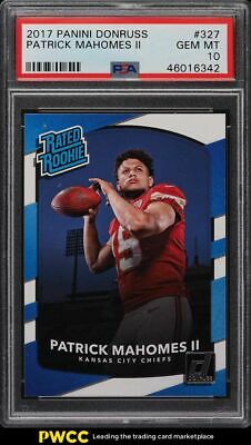 2017 Donruss Football Patrick Mahomes II ROOKIE RC 327 PSA 10 GEM MINT