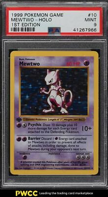 1999 Pokemon Game 1st Edition Holo Mewtwo 10 PSA 9 MINT