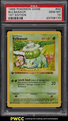 1999 Pokemon Game 1st Edition Bulbasaur 44 PSA 10 GEM MINT