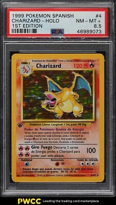 1999 Pokemon Spanish 1st Edition Holo Charizard 4 PSA 85 NMMT