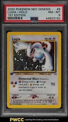 2000 Pokemon Neo Genesis 1st Edition Holo Lugia 9 PSA 8 NMMT