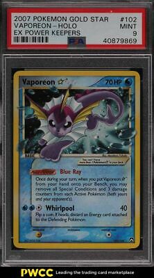 2007 Pokemon EX Power Keepers Holo Vaporeon 102 PSA 9 MINT