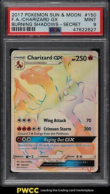 2017 Pokemon Sun  Moon Burning Shadows Secret GX Charizard 150 PSA 9 MINT