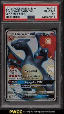 2019 Pokemon Sun  Moon Hidden Fates GX Charizard SV49 PSA 10 GEM MINT