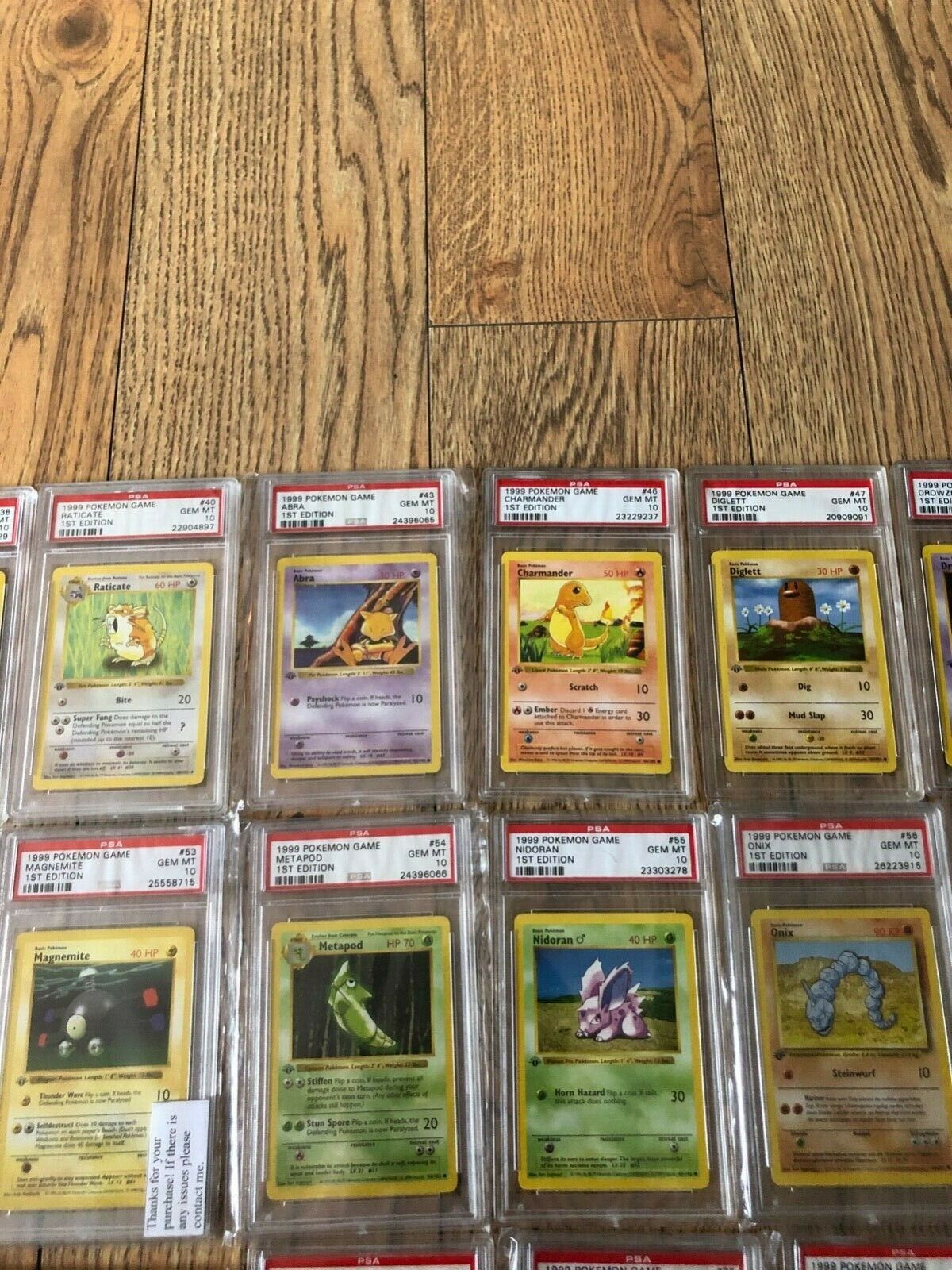 Shadowless first edition psa 10 pokemon cards with original collectors album
