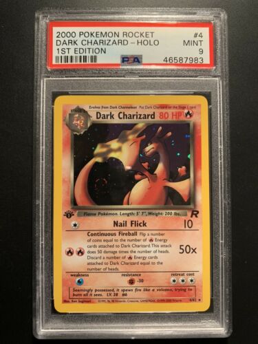 Pokemon Card  PSA 9 MINT 1st Edition Dark Charizard Team Rocket 482 Rare Holo