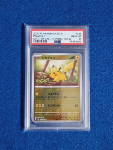 Pokemon TCG Japanese SV Sv2a 151 Pikachu 025165 PSA 10 Master Ball Reverse Holo