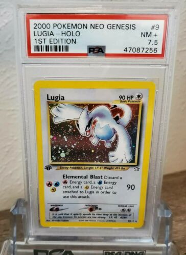 Pokemon Lugia 1st Edition  PSA 75 Neo Genesis Holo 9111 Card  NM near mint