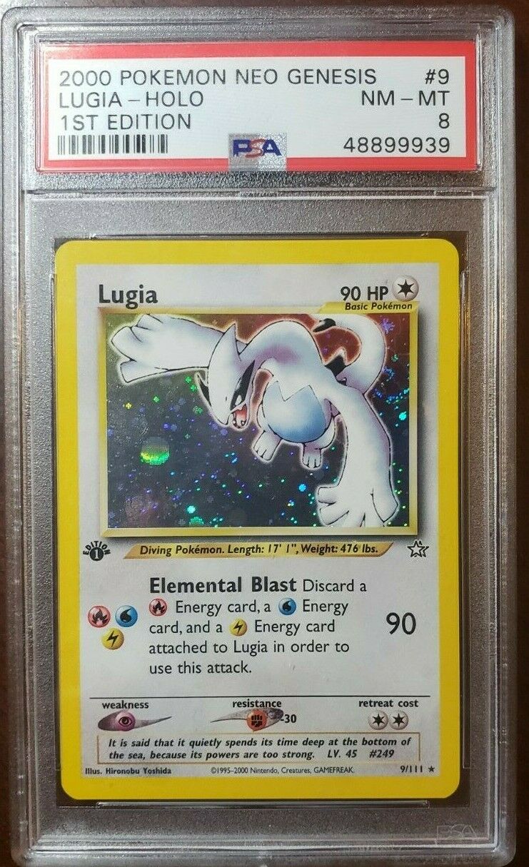 POKEMON CARDNEO GENESISLugia9111 1ST EDITIONHOLO FOIL RARE PSA 8