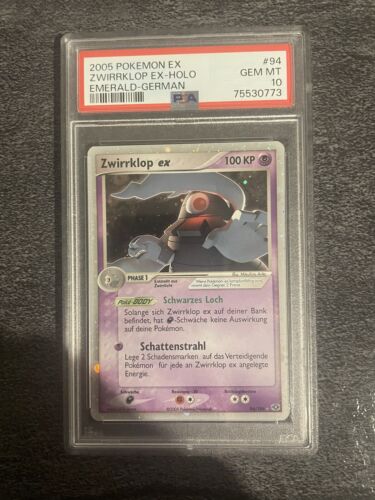 Pokemon  Zwirrklop Dusclops Ex  Ex Emerald Smaragd  PSA 10 BGS  POP 1 Holo