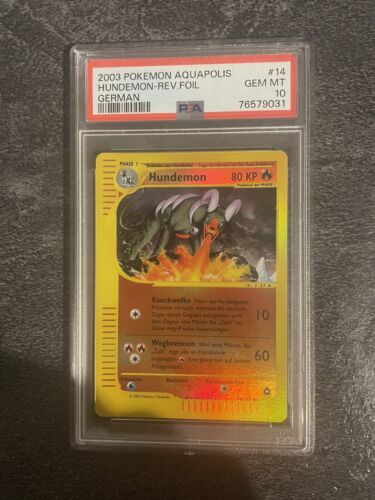 Pokemon  Hundemon Houndoom  Aquapolis Reverse Holo 14147  PSA 10 BGS POP 1