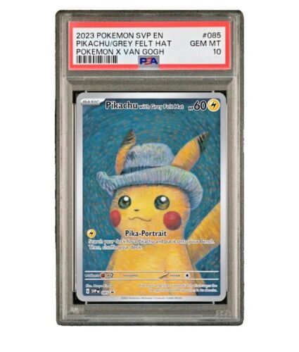 PSA 10 Pokemon X Van Gogh PROMO Card Pikachu With Grey Felt Hat 085