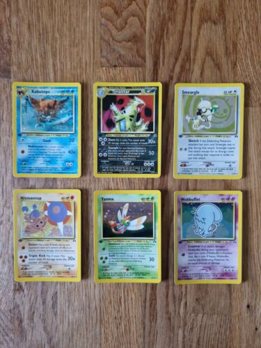 Pokemon Neo Discovery 1st Edition Holo Bundle  EXNM  6 Cards  WOTC