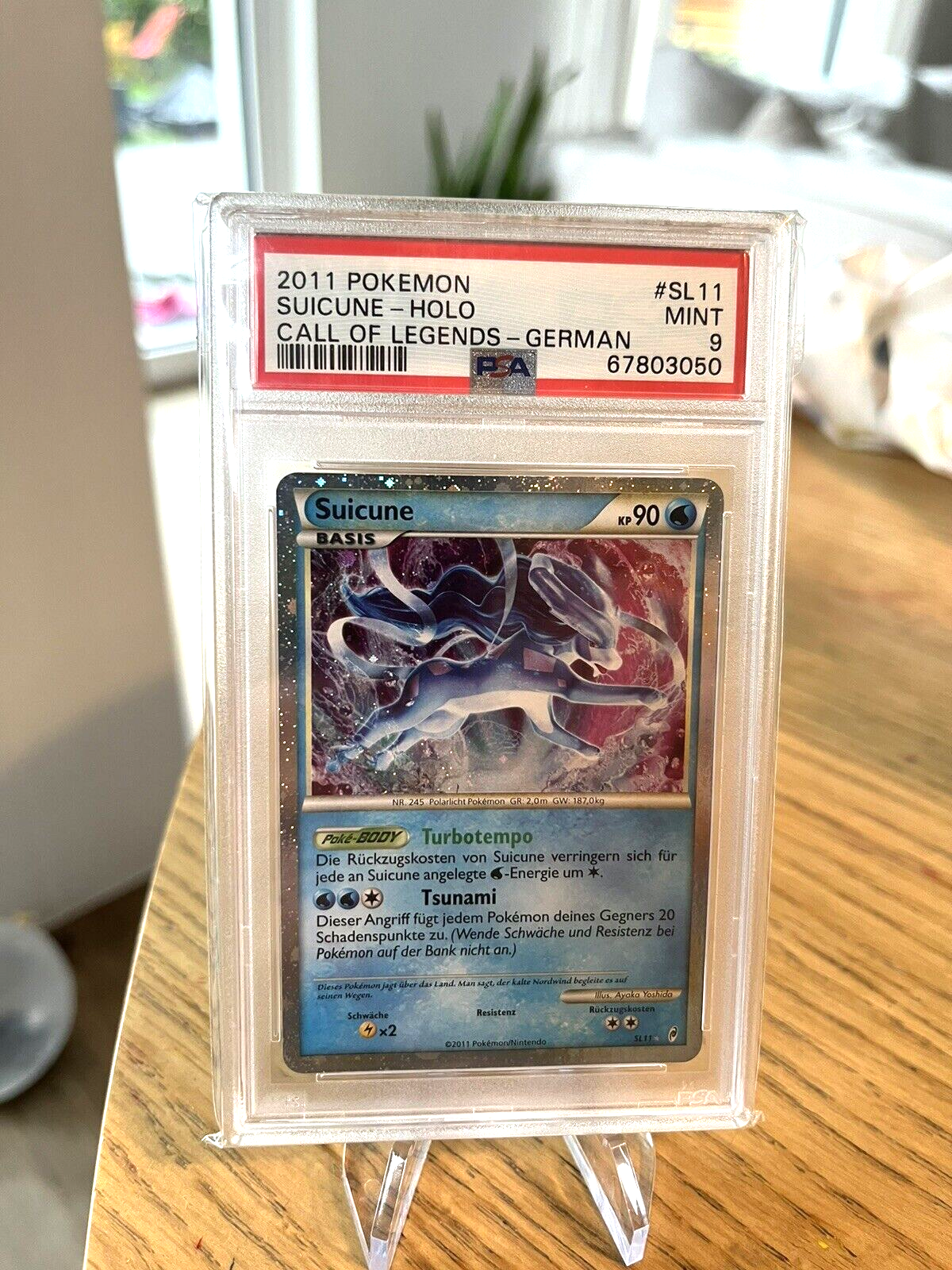 2011 Pokemon Suicune SL11 Ruf der Legenden PSA 9 low pop