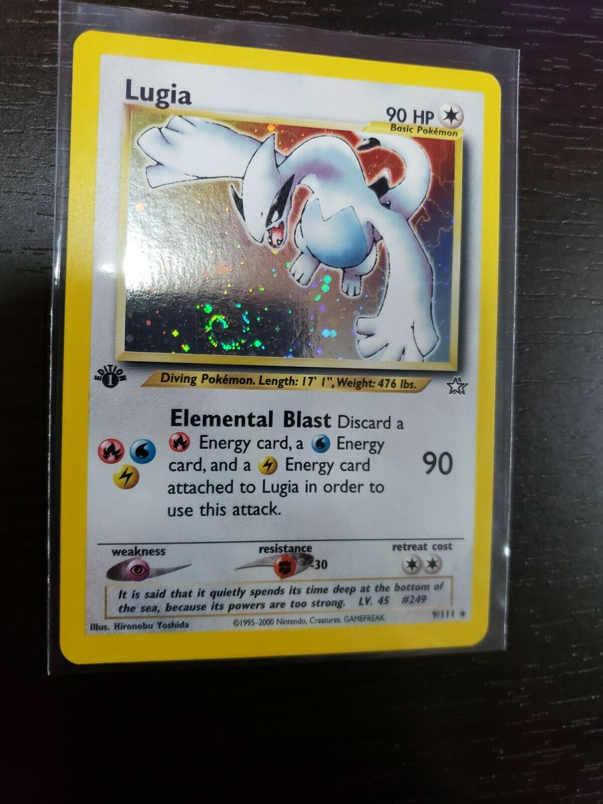 Lugia 9111 Neo Genesis 1st Edition Holo Pokemon Card 2000