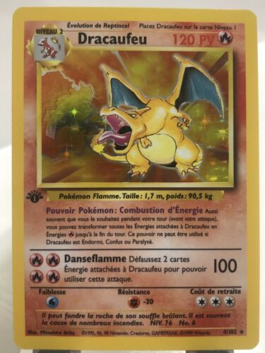 Pokemon Dracaufeu Charizard 4102 French Card 1st Edition