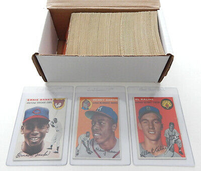 1954 Topps Complete Baseball Set 1250 Avg Ex Aaron RC Ex Banks Kaline