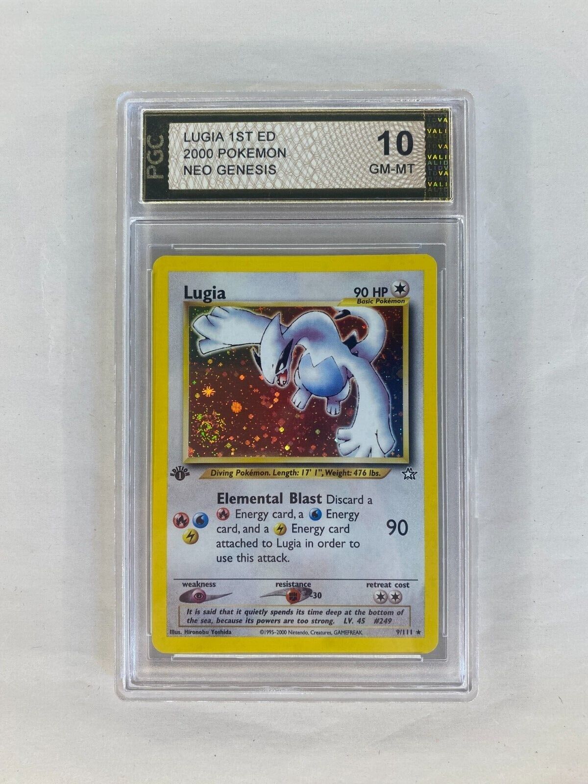 1st Edition Lugia 9111 Neo Genesis Holo Rare Pokemon Card PGC Graded 10 Mint