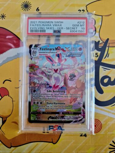 Pokemon Feelinara Vmax 212 PSA 10 Gem Mint Drachenwandel Pop 9 Deutsch Sylveon