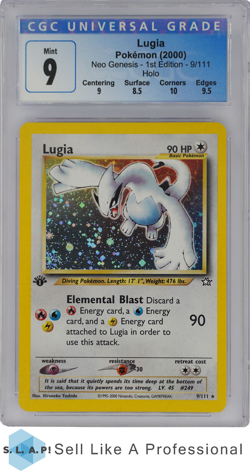 2000 Pokemon Neo Genesis 1st Edition Lugia 9111 CGC 9