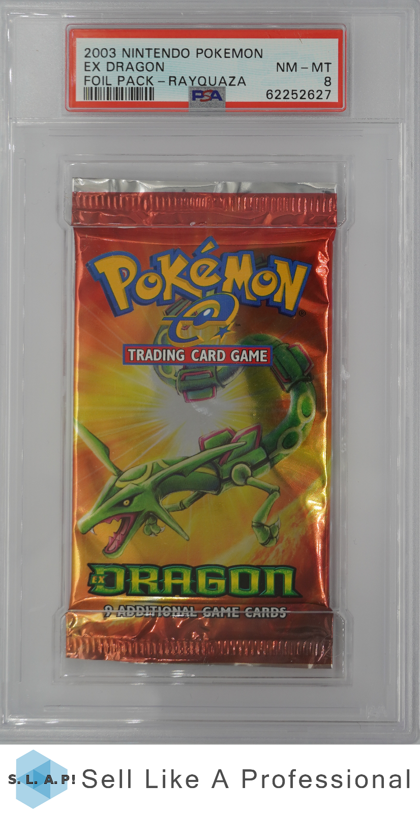 2003 Pokemon EX Dragon Booster Rayquaza Booster   PSA 8