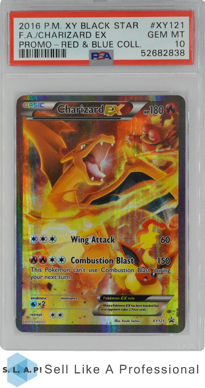 2016 POKEMON XY BLACK STAR PROMO XY121 FACHARIZARD EX PSA 10