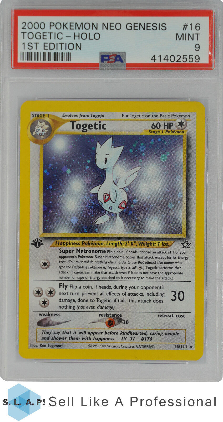 2000 Pokemon Neo Genesis 1st Edition Togetic Holo 16 PSA 9