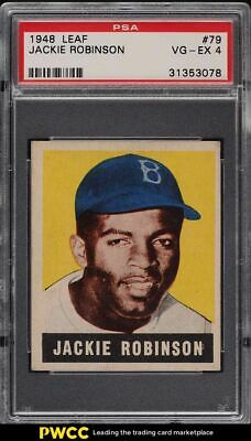 1948 Leaf Jackie Robinson ROOKIE RC 79 PSA 4 VGEX