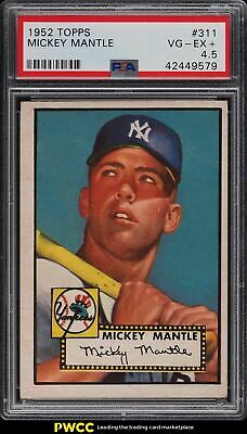 1952 Topps Mickey Mantle 311 PSA 45 VGEX