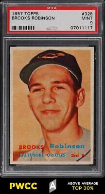 1957 Topps Brooks Robinson ROOKIE RC 328 PSA 9 MINT PWCCA