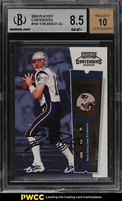 2000 Playoff Contenders Tom Brady ROOKIE RC AUTO 144 BGS 85 NMMT