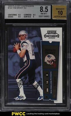 2000 Playoff Contenders Tom Brady ROOKIE RC AUTO 144 BGS 85 NMMT