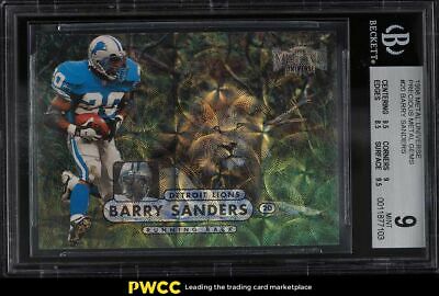 1998 Metal Universe Precious Metal Gems PMG Barry Sanders 50 20 BGS 9 MINT