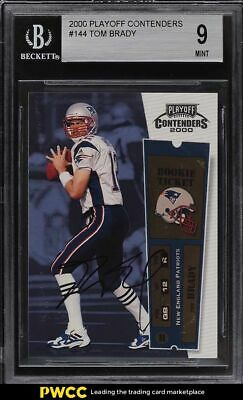 2000 Playoff Contenders Tom Brady ROOKIE RC AUTO 144 BGS 9 MINT