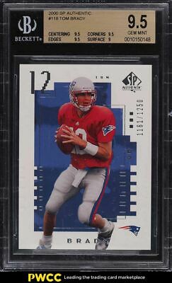 2000 SP Authentic Tom Brady ROOKIE RC 1250 118 BGS 95 GEM MINT