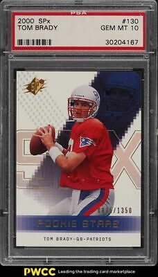 2000 SPx Football Tom Brady ROOKIE RC 1350 130 PSA 10 GEM MINT