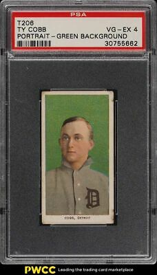 190911 T206 Ty Cobb GREEN PORTRAIT PSA 4 VGEX