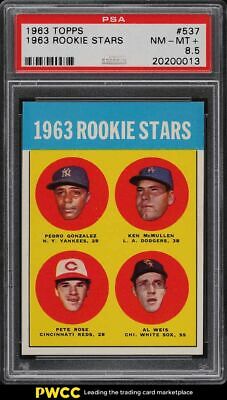 1963 Topps Pete Rose ROOKIE RC 537 PSA 85 NMMT