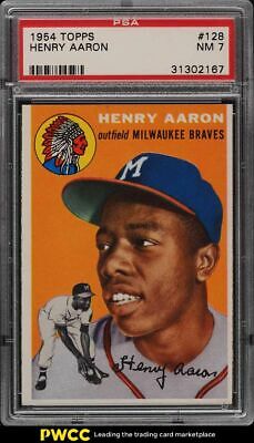 1954 Topps Hank Aaron ROOKIE RC 128 PSA 7 NRMT