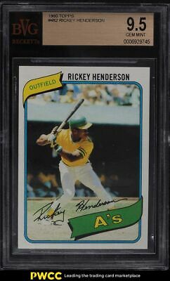 1980 Topps Rickey Henderson ROOKIE RC 482 BVG 95 GEM MINT