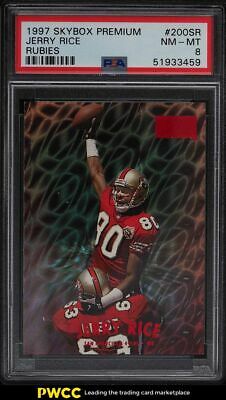 1997 Skybox Premium Rubies Jerry Rice 50 200SR PSA 8 NMMT