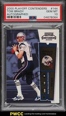 2000 Playoff Contenders Tom Brady ROOKIE RC AUTO 144 PSA 10 GEM MINT