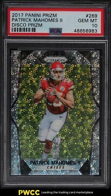 2017 Panini Prizm Disco Prizms Patrick Mahomes II ROOKIE RC 269 PSA 10 GEM MINT