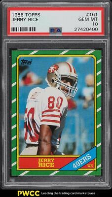 1986 Topps Football Jerry Rice ROOKIE RC 161 PSA 10 GEM MINT