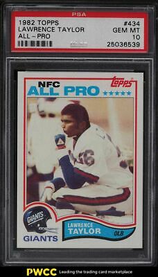 1982 Topps Football Lawrence Taylor ROOKIE RC ALLPRO 434 PSA 10 GEM MINT