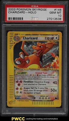 2003 Pokemon Skyridge Holo Crystal Charizard 146 PSA 10 GEM MINT