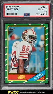 1986 Topps Football Jerry Rice ROOKIE RC 161 PSA 10 GEM MINT