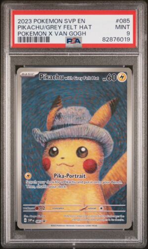 PSA 9 Pokemon X Van Gogh PROMO Card Pikachu Grey Felt Hat 085 NOT PSA 10 